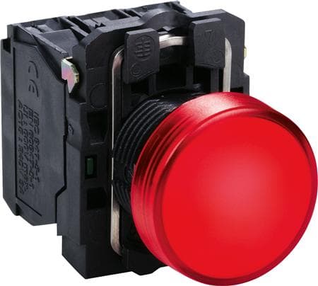 Schneider Electric XB5AVB4, Röd, IP66, CSA, 24 V, 2,2 cm