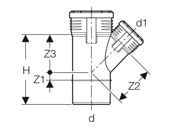 Geberit 390.332.14.1, 45°, 134 mm