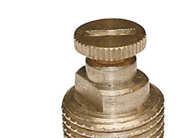 Csslr Plus 1/2" luftskrue i messing med håndhjul