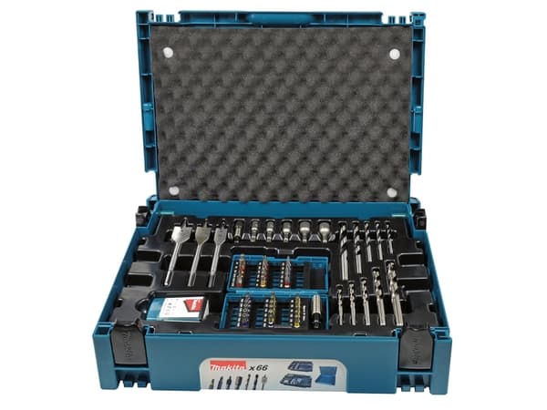 Makita Makpac - Spissett for skrutrekker og bor - 66 deler - lengde: 50 mm, 25 mm