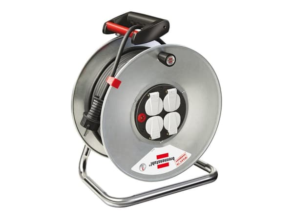 brennenstuhl Garant S 4 Export cable reel 50m H05VV-F 3G1,5 - Förlängningsvinda - utgångskontakter: 4 - 50 m sladd - svart