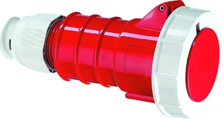 BALS CEE FörlängningskabelH6 400V AC 16A 5-polig, rödmultigrip kabelavlastning, Quick Connect® förnickladIP67polyamid