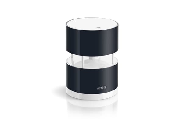 Netatmo Wind Gauge, Tuulen nopeus, Langaton, Wi-Fi, 0 - 45 m/s, 100 m, Musta, Läpinäkyvä