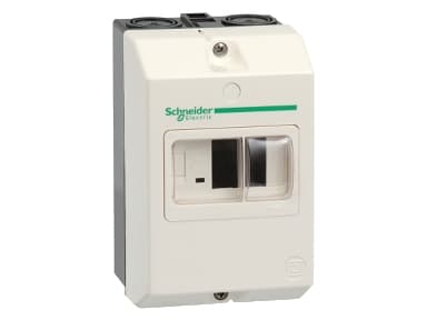 SCHNEIDER ELECTRIC Rasia seinäasennukseenMoottorisuojalle GV2MEIP54, 2 kpl M20/M25-läpivientiä varten nousu- ja laskukytkentöjä varten