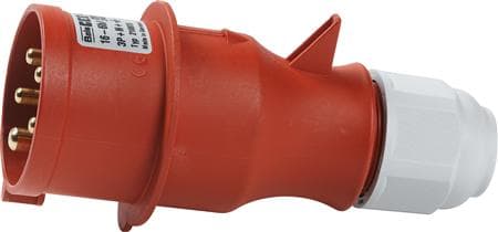 CEE Fasevender H6 400V 32A 5 polet Rød Multigrip, pikaliitin IP44, polyamidi, CEE Fasevender H6 400V 32A 5 polet Rød Multigrip, pikaliitin IP44, poly