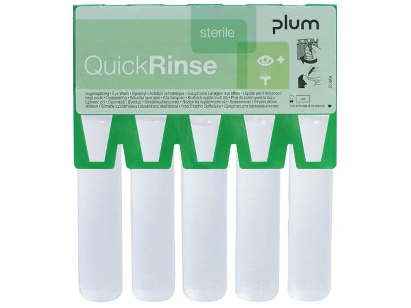Ögonskölj QuickRinse Ampuller 20 ml för QuickSafe-skåp, 4 pk x 5 pk x 20 ml/krt