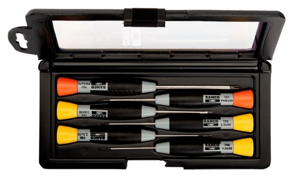Bahco Precisionsskruvmejslar 6 delar sl+ph