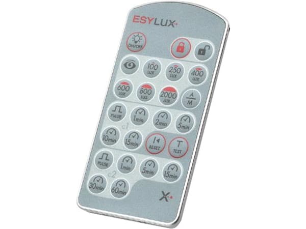ESYLUX EM10425509, IR Kabelfri, Trykknapper, Blå, Sølv