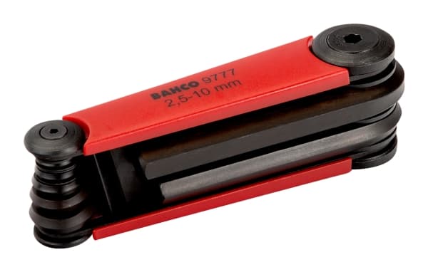 Bahco sexkantsnyckelsats 7 delar - be-9777 2.5-10mm vikningssats