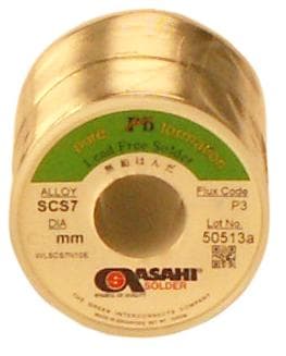 Blyfri loddetin 0,8mm 500gpå spoler, Cu0,7 Si, flus 5033