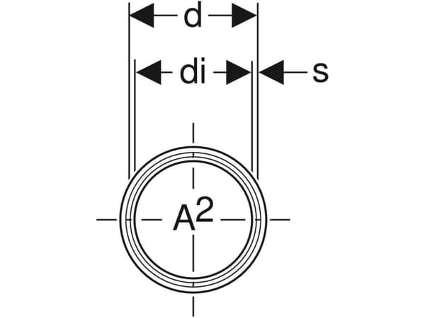 Geberit 390.302.14.1, Allmän användning, 0,5 m