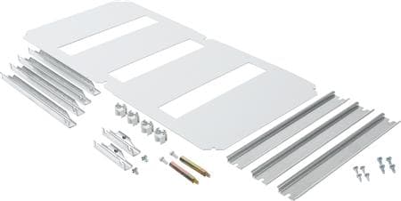 ENSTO Seinäkaappi DIN-kiskoelementti profiilin korkeus 14,5 mm 3 x 12 moduuli DIN-moduulielementti 300 x 600 mm:n koteloon täydellisenä