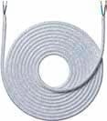 Nielsen Light Fabric Cord - 4 meter - vit glans