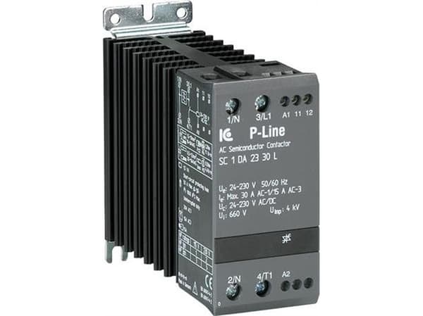 IC ELECTRONIC Elektronisk kontaktor,230V AC, 15A vid AC1, 1 fas,styrspänning 5-24V DC
