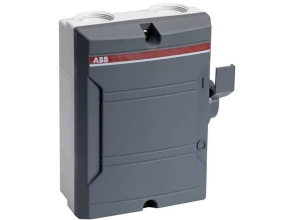 ABB Sikkerhedsafbryder 4 polet 25A 4 udslag til M32, IP65 grå med sort greb
