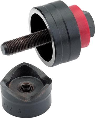 CIMCO rund stans M25/Ø25,4mmstålplåt max. 2,0mm (ST 37)förborrning Ø10,0mmdragskruv 9,5x50mm