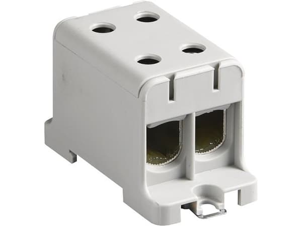 ENSTO Gennemgangsklemme 16-95mm² Cu/A skrueterminal GRÅ DOBBEL