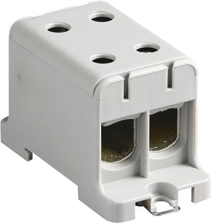 ENSTO Gennemgangsklemme 16-95mm² Cu/A skrueterminal GRÅ DOBBEL