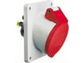 Miniatyrbild 3 av 5: BALS CEE-uttag infälltH6 400V 16A 5 polig röd sned 20°, fläns 75x75 mm, Quick Connect®IP44, polyamid