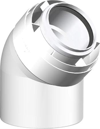 80/125mm Metalbestos ConneXt vinkelstykke 45° PP/Alu 2 stk.