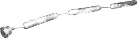 FÆRGEMANN Fle-.anode 3/4" prop. Ø21,3-130mm, 3 elementer, magnesium AZ-63