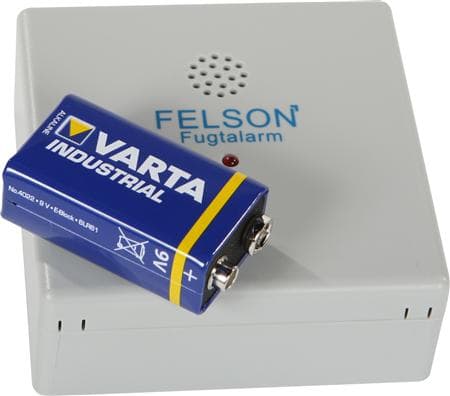 FELSON Fugtalarm inkl. 9V batteri. BxHxD 82x82x35 mm.
