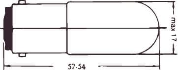 Hehkulamppu 3-5W BA15D 24V 17x54mm 17x54mm