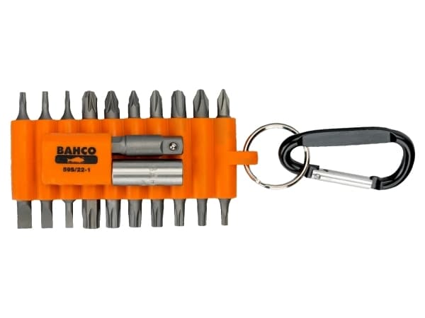 BAHCO Bittipaketti kätevässä kumipidikkeessä22 osaa, suora särmäys, Phillips, Pozidriv ja TORX® terille