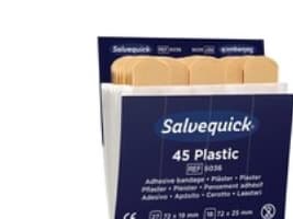 Plaster Salvequick vandafvisende 6036, plast, pakke a 6 stk.