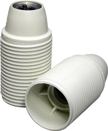 Sockelkrona E14 10mm utvändig gänga vit
