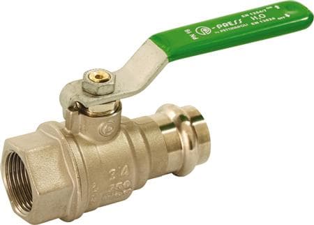 PETTINAROLI Te-belagd kulventilpress/sockel 22x3/4" med stålhandtag. V+M-brickor