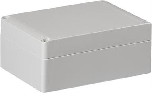 ENSTO Montagekasse Cubo S polycarbonat 175 x 175 x 100 mm grå RAL7035 IP66 med grå låg uden udslagsblanketter UL godkendt E189312