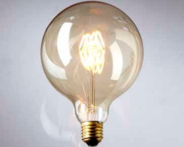 LED 3W DEKOPÆRE GLOBE Ø125 H170GYLDENT GLAS