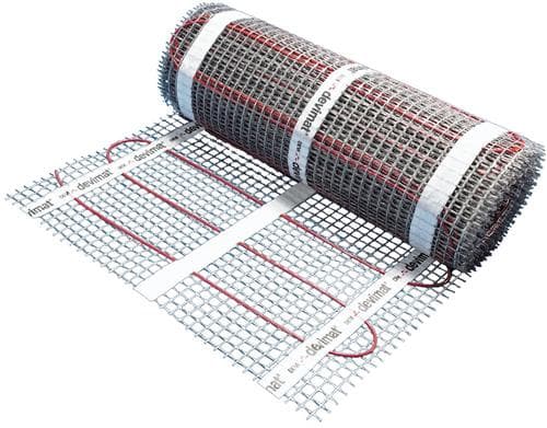 DEVImat 100T (100W/m²) varmemåtte 3,5 mm, 250W 2,5M² 0,5X5M 230V, selvklæbende til både total- og komfortopvarmning