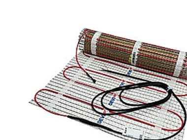 DEVImat 100T (100W/m²) varmemåtte 3,5 mm, 250W 2,5M² 0,5X5M 230V, selvklæbende til både total- og komfortopvarmning