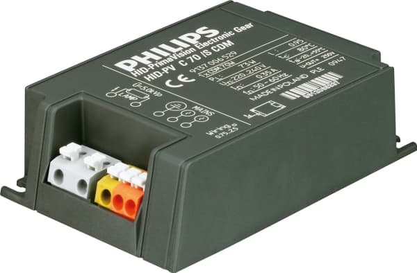 Philips HID-PV C 70 /S CDM 220-240V 50/60Hz, Ballast, Grå, AC, 220-240 V, 50 - 60 hz, 216 g