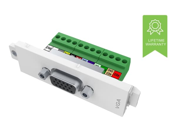 VISION TechConnect 3 VGA female module - Modulkontaktplatta med insnäppsfästen - HD-15