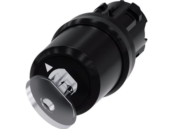 Kytkin avaimella 22mm pyöreä muovilukko nro ssg10 2 avaimella 2-pos. 0-I ilman itsekääntyvää 3SU1000-5BF11-0AA0