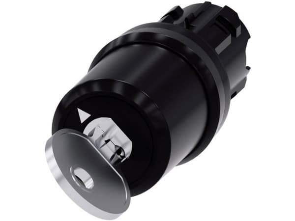 Kytkin avaimella 22mm pyöreä muovilukko nro ssg10 2 avaimella 2-pos. 0-I ilman itsekääntyvää 3SU1000-5BF11-0AA0
