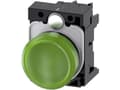Pikkukuva 1 / 3: Siemens 3SU1106-6AA40-1AA0 Merkkivalo tasainen vihreä 230 V/AC 1 kpl