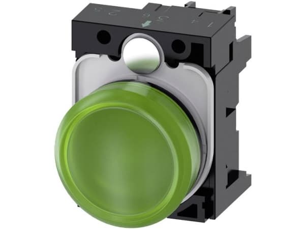 Siemens 3SU1106-6AA40-1AA0 Merkkivalo tasainen vihreä 230 V/AC 1 kpl