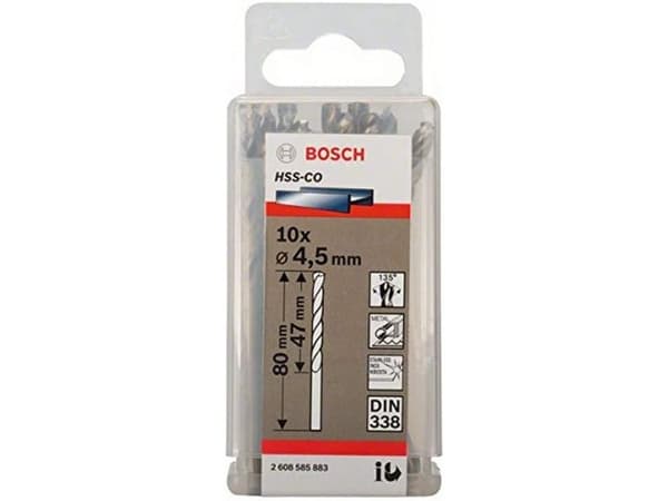 Bosch METALBOR HSS-CO S 4.5x80MM 10stk