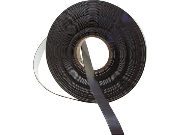 Magnetband svart tjocklek 0,85mm, bredd 25mm, längd 10m