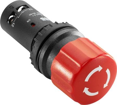 ABB Ø22 mm komplet. Nødstop Ø 30 mm tryk drej. 2NC