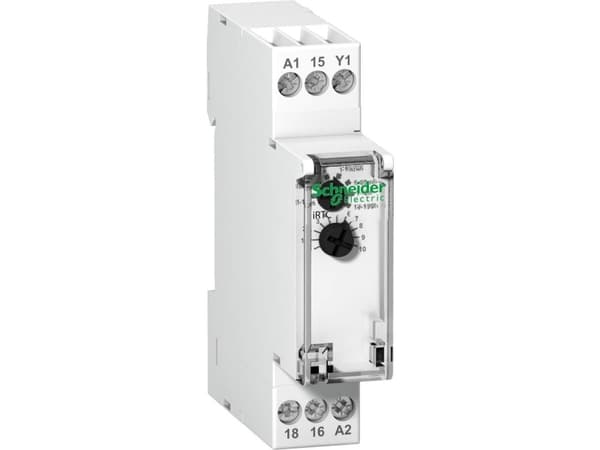 SCHNEIDER ELECTRIC Tidsrelä iRTC försäkrad engagemang 2 Pol24-240VAC/24VDC, 0.1s till 100t puls &gt;100msBredd 18mm