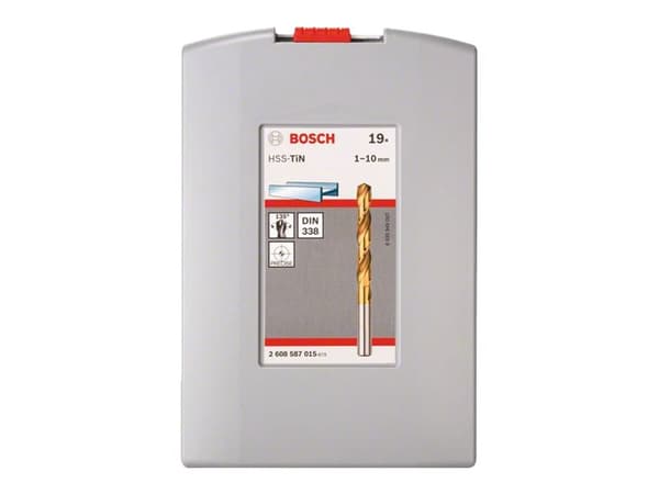 Bosch HSS-TiN, DIN 338 - Borsett - for metall - 19 deler