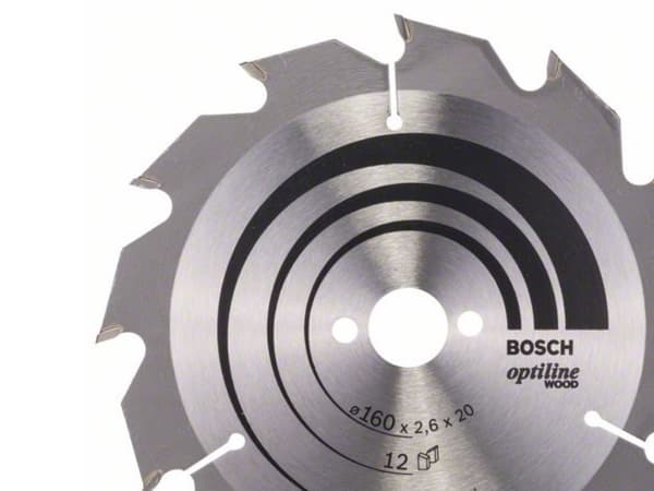 Bosch RUNDSAVKL OPTILINE Ø160X2,6X20/16MM 12T