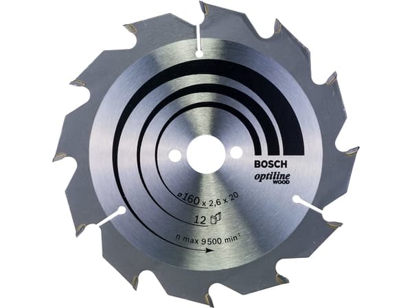 Bosch RUNDSAVKL OPTILINE Ø160X2,6X20/16MM 12T