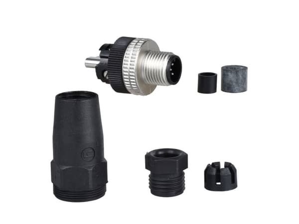 Stik M12 5P type D lige han