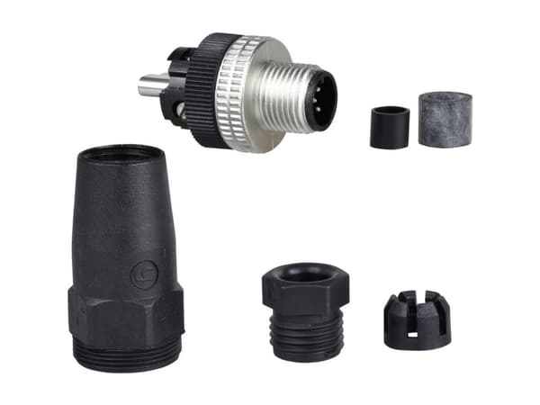 Stik M12 5P type D lige han